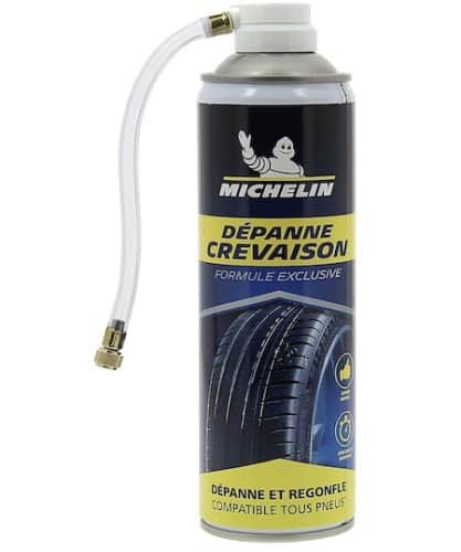 MICHELIN Répare-Crevaison 500ml, Tous pneus jusqu'à 245 mm, Voiture, SUV, Monospace, Utilitaires, Remorques, Caravanes